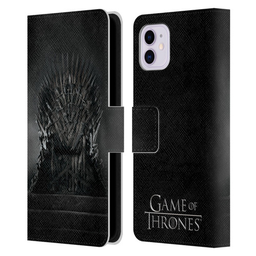 HBO Game of Thrones Key Art Iron Throne Leather Book Wallet Case Cover For Apple iPhone 11