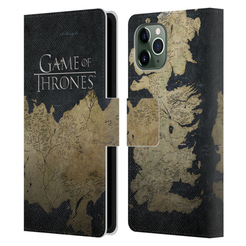 HBO Game of Thrones Key Art Westeros Map Leather Book Wallet Case Cover For Apple iPhone 11 Pro