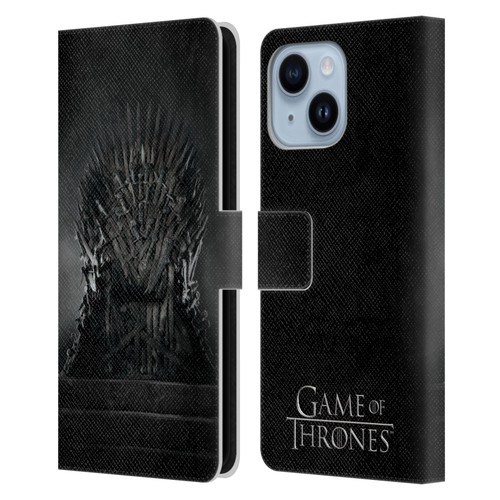 HBO Game of Thrones Key Art Iron Throne Leather Book Wallet Case Cover For Apple iPhone 14 Plus