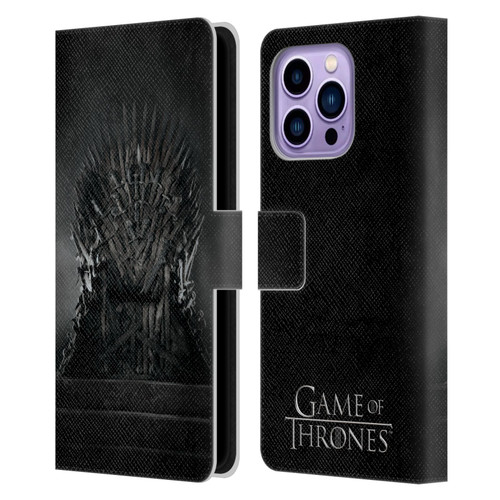 HBO Game of Thrones Key Art Iron Throne Leather Book Wallet Case Cover For Apple iPhone 14 Pro Max