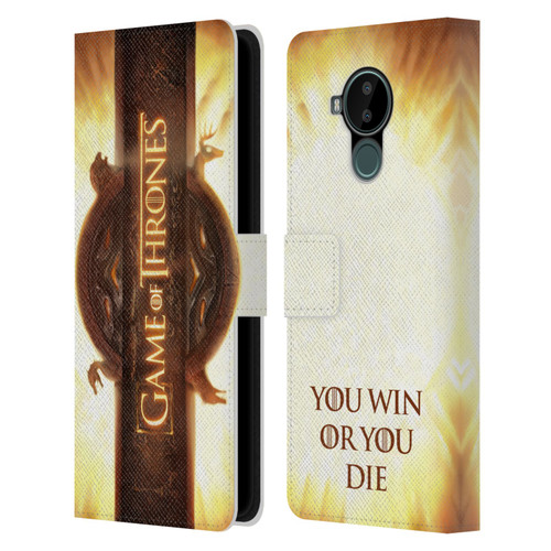 HBO Game of Thrones Key Art Opening Sequence Leather Book Wallet Case Cover For Nokia C30