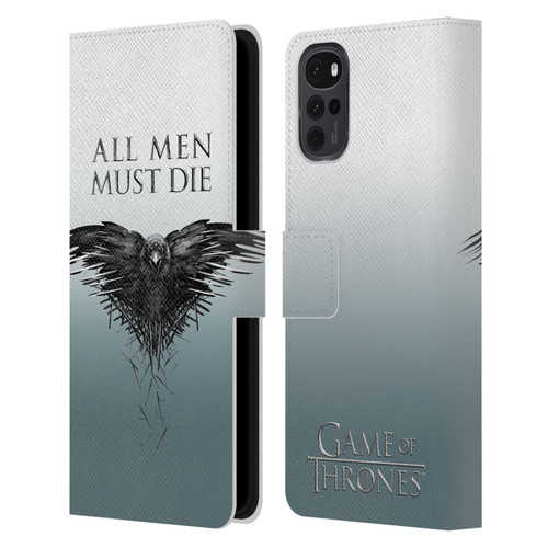 HBO Game of Thrones Key Art All Men Leather Book Wallet Case Cover For Motorola Moto G22