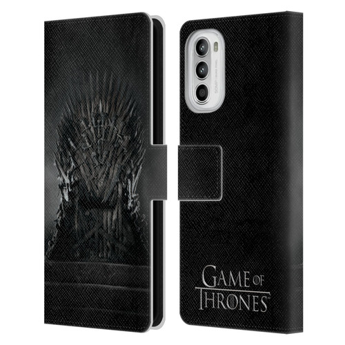 HBO Game of Thrones Key Art Iron Throne Leather Book Wallet Case Cover For Motorola Moto G52