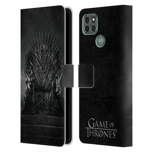 HBO Game of Thrones Key Art Iron Throne Leather Book Wallet Case Cover For Motorola Moto G9 Power