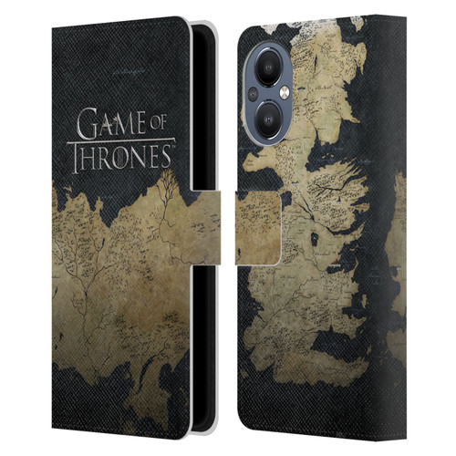 HBO Game of Thrones Key Art Westeros Map Leather Book Wallet Case Cover For OnePlus Nord N20 5G