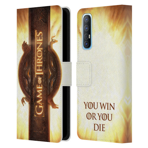 HBO Game of Thrones Key Art Opening Sequence Leather Book Wallet Case Cover For OPPO Find X2 Neo 5G