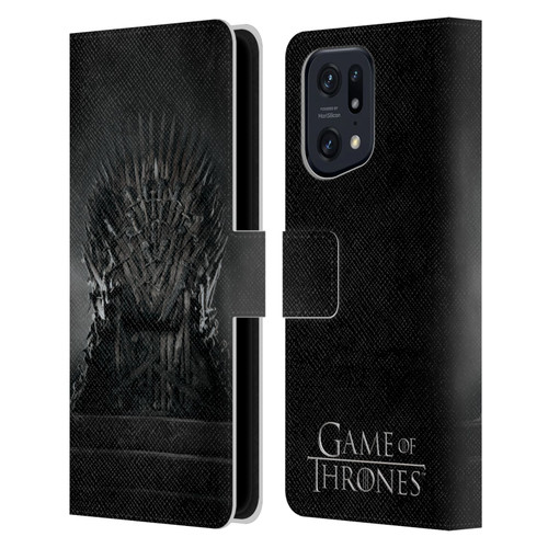 HBO Game of Thrones Key Art Iron Throne Leather Book Wallet Case Cover For OPPO Find X5 Pro