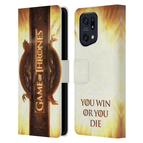 HBO Game of Thrones Key Art Opening Sequence Leather Book Wallet Case Cover For OPPO Find X5 Pro