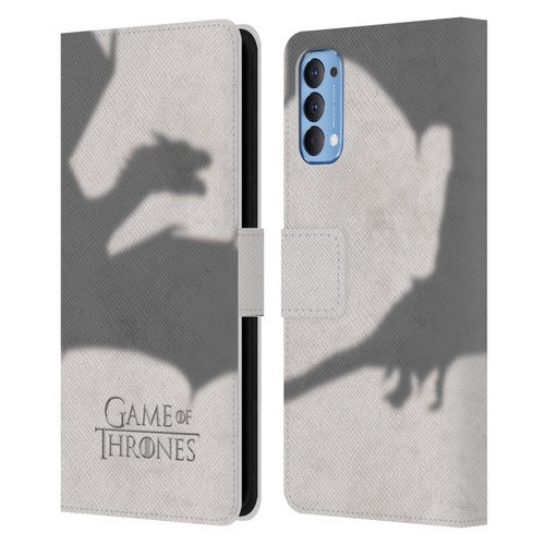 HBO Game of Thrones Key Art Dragon Leather Book Wallet Case Cover For OPPO Reno 4 5G