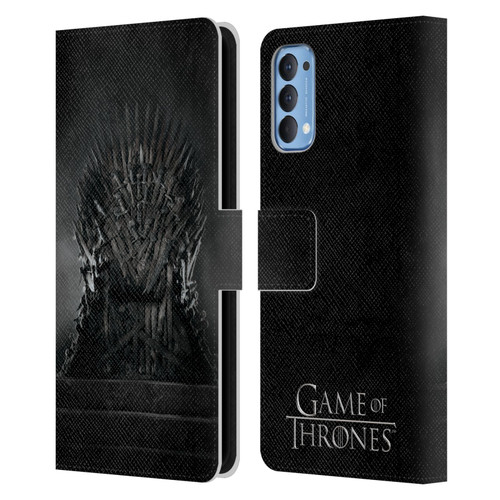 HBO Game of Thrones Key Art Iron Throne Leather Book Wallet Case Cover For OPPO Reno 4 5G