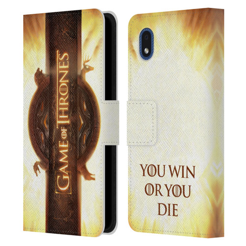 HBO Game of Thrones Key Art Opening Sequence Leather Book Wallet Case Cover For Samsung Galaxy A01 Core (2020)