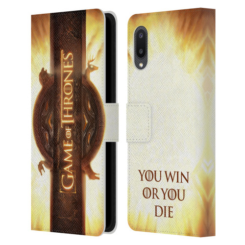 HBO Game of Thrones Key Art Opening Sequence Leather Book Wallet Case Cover For Samsung Galaxy A02/M02 (2021)