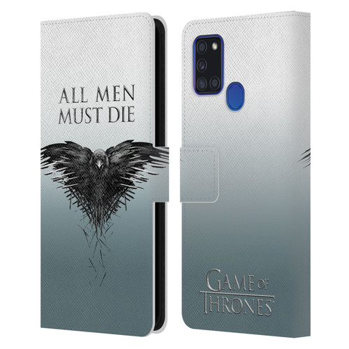 HBO Game of Thrones Key Art All Men Leather Book Wallet Case Cover For Samsung Galaxy A21s (2020)