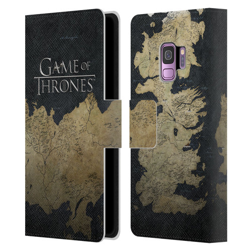 HBO Game of Thrones Key Art Westeros Map Leather Book Wallet Case Cover For Samsung Galaxy S9