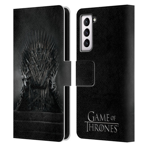 HBO Game of Thrones Key Art Iron Throne Leather Book Wallet Case Cover For Samsung Galaxy S21 5G