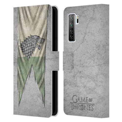 HBO Game of Thrones Sigil Flags Stark Leather Book Wallet Case Cover For Huawei Nova 7 SE/P40 Lite 5G