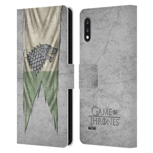HBO Game of Thrones Sigil Flags Stark Leather Book Wallet Case Cover For LG K22