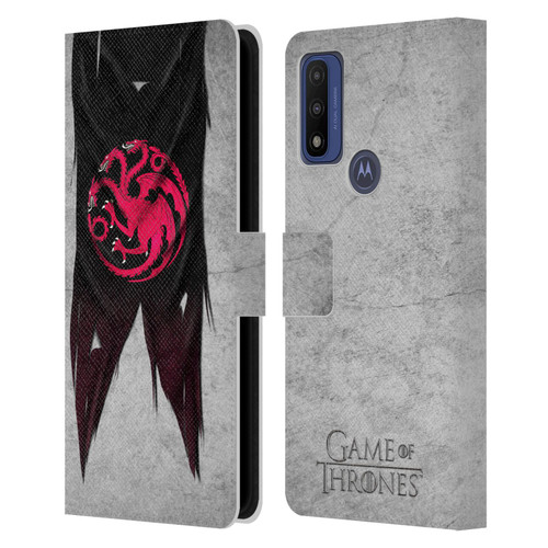 HBO Game of Thrones Sigil Flags Targaryen Leather Book Wallet Case Cover For Motorola G Pure