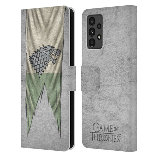HBO Game of Thrones Sigil Flags Stark Leather Book Wallet Case Cover For Samsung Galaxy A13 (2022)