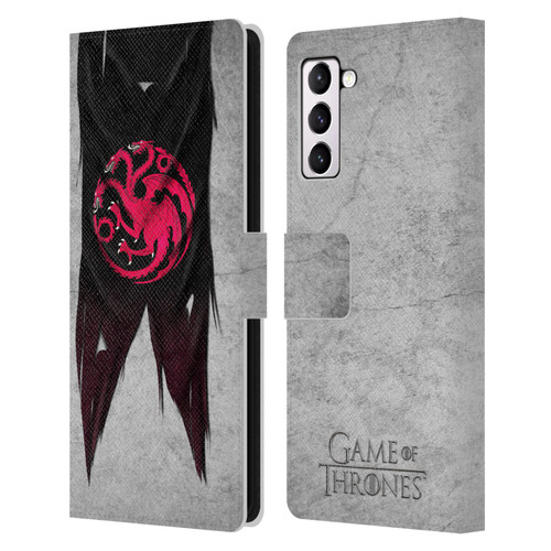 HBO Game of Thrones Sigil Flags Targaryen Leather Book Wallet Case Cover For Samsung Galaxy S21+ 5G