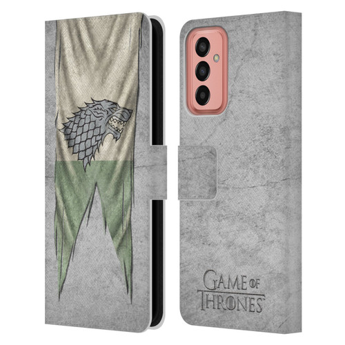 HBO Game of Thrones Sigil Flags Stark Leather Book Wallet Case Cover For Samsung Galaxy M13 (2022)