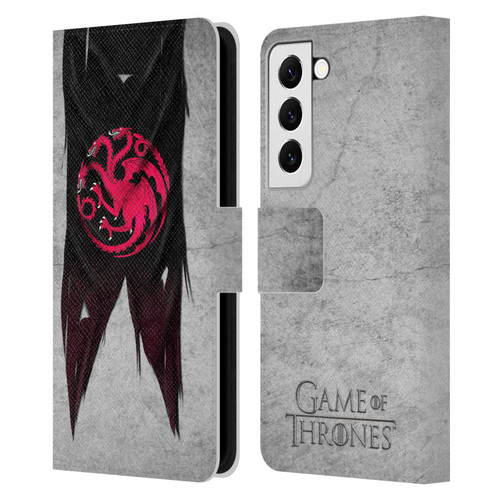 HBO Game of Thrones Sigil Flags Targaryen Leather Book Wallet Case Cover For Samsung Galaxy S22 5G
