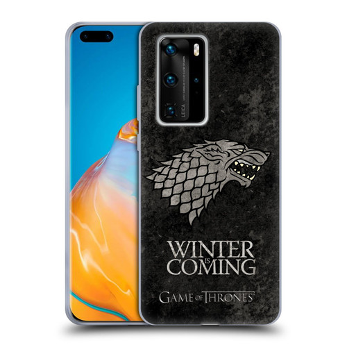 HBO Game of Thrones Dark Distressed Look Sigils Stark Soft Gel Case for Huawei P40 Pro / P40 Pro Plus 5G