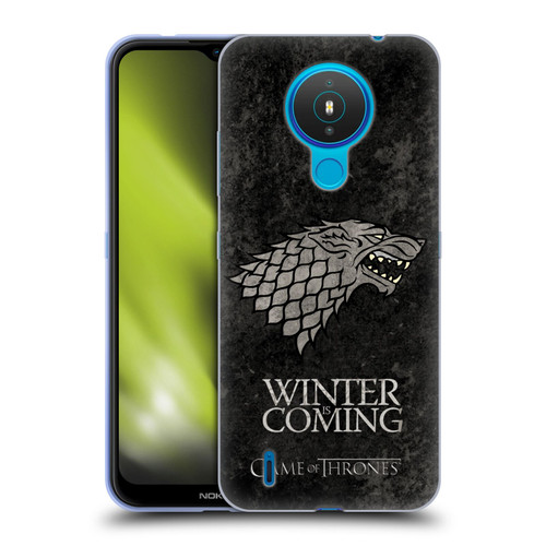 HBO Game of Thrones Dark Distressed Look Sigils Stark Soft Gel Case for Nokia 1.4