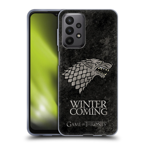 HBO Game of Thrones Dark Distressed Look Sigils Stark Soft Gel Case for Samsung Galaxy A23 / 5G (2022)