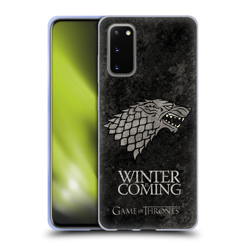HBO Game of Thrones Dark Distressed Look Sigils Stark Soft Gel Case for Samsung Galaxy S20 / S20 5G