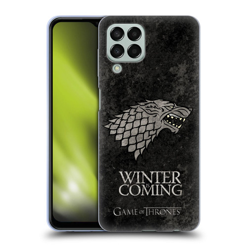 HBO Game of Thrones Dark Distressed Look Sigils Stark Soft Gel Case for Samsung Galaxy M33 (2022)