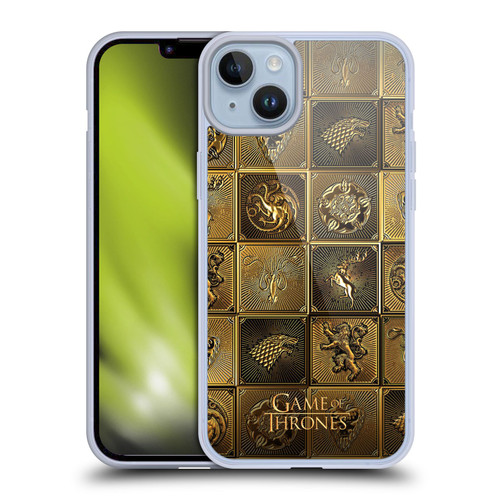 HBO Game of Thrones Golden Sigils All Houses Soft Gel Case for Apple iPhone 14 Plus