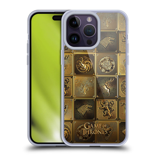 HBO Game of Thrones Golden Sigils All Houses Soft Gel Case for Apple iPhone 14 Pro Max