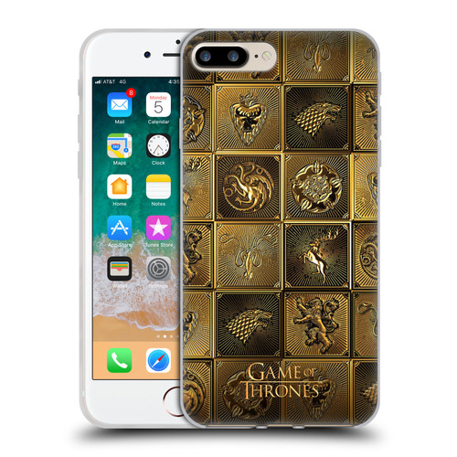 HBO Game of Thrones Golden Sigils All Houses Soft Gel Case for Apple iPhone 7 Plus / iPhone 8 Plus