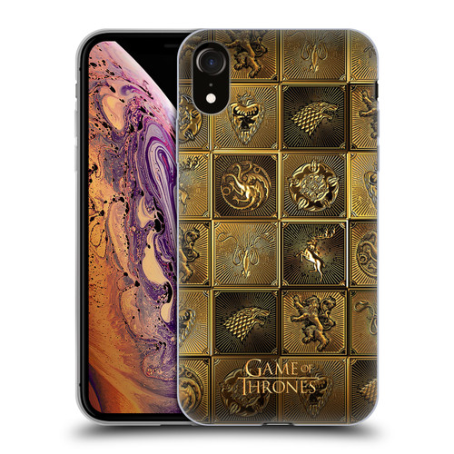 HBO Game of Thrones Golden Sigils All Houses Soft Gel Case for Apple iPhone XR