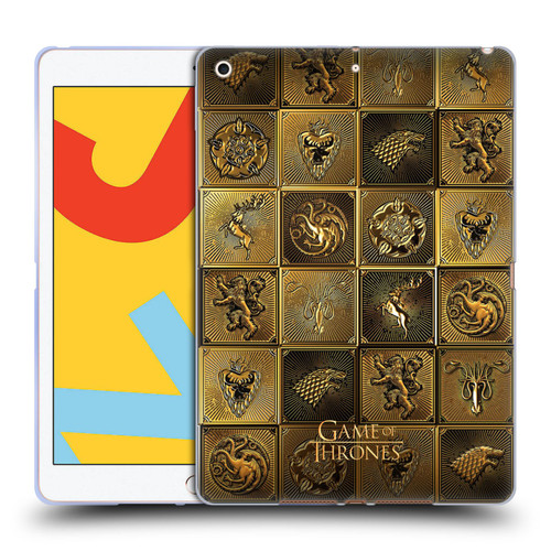 HBO Game of Thrones Golden Sigils All Houses Soft Gel Case for Apple iPad 10.2 2019/2020/2021