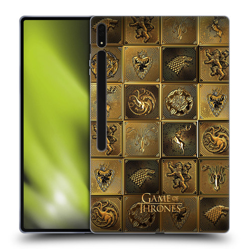 HBO Game of Thrones Golden Sigils All Houses Soft Gel Case for Samsung Galaxy Tab S8 Ultra