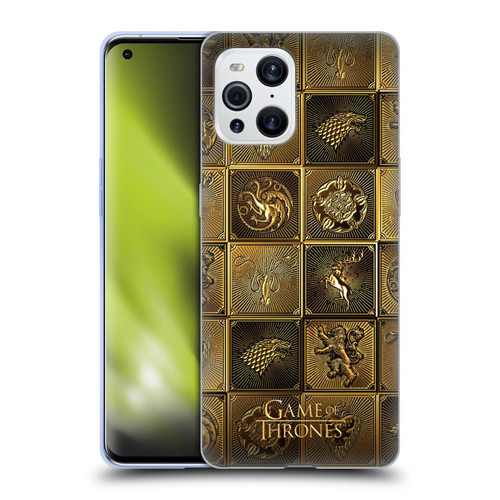 HBO Game of Thrones Golden Sigils All Houses Soft Gel Case for OPPO Find X3 / Pro