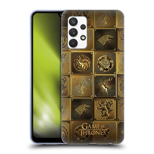 HBO Game of Thrones Golden Sigils All Houses Soft Gel Case for Samsung Galaxy A32 (2021)
