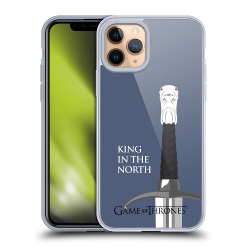 HBO Game of Thrones Graphics Longclaw King North Soft Gel Case for Apple iPhone 11 Pro