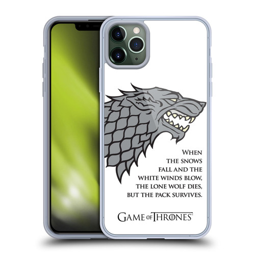 HBO Game of Thrones Graphics White Winds Soft Gel Case for Apple iPhone 11 Pro Max & MagSafe