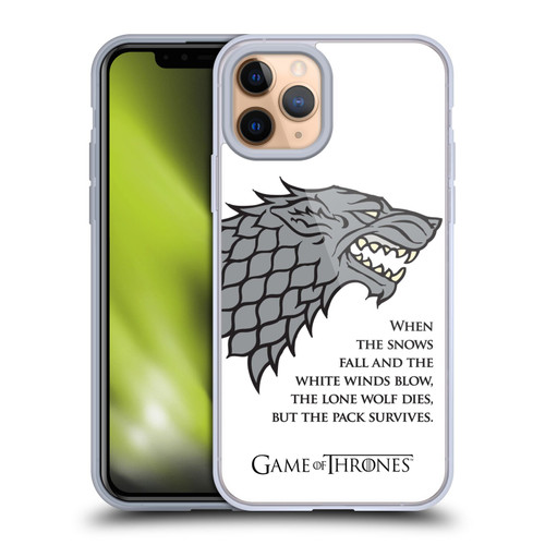 HBO Game of Thrones Graphics White Winds Soft Gel Case for Apple iPhone 11 Pro & MagSafe