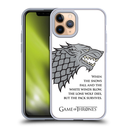 HBO Game of Thrones Graphics White Winds Soft Gel Case for Apple iPhone 11 Pro