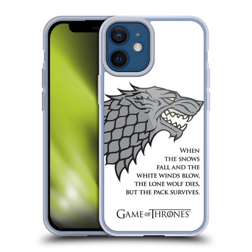 HBO Game of Thrones Graphics White Winds Soft Gel Case for Apple iPhone 12 Mini & MagSafe