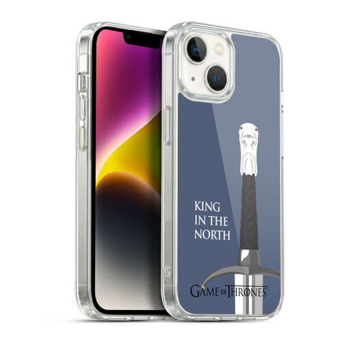 HBO Game of Thrones Graphics Longclaw King North Soft Gel Case for Apple iPhone 14