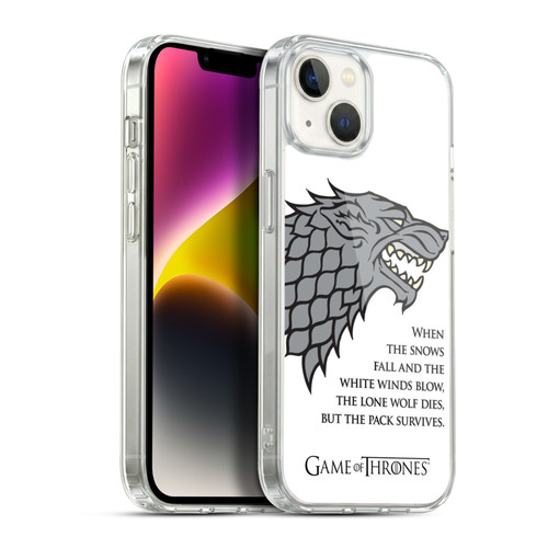 HBO Game of Thrones Graphics White Winds Soft Gel Case for Apple iPhone 14 Plus & MagSafe