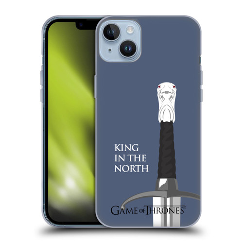 HBO Game of Thrones Graphics Longclaw King North Soft Gel Case for Apple iPhone 14 Plus