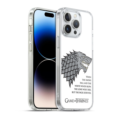 HBO Game of Thrones Graphics White Winds Soft Gel Case for Apple iPhone 14 Pro Max & MagSafe
