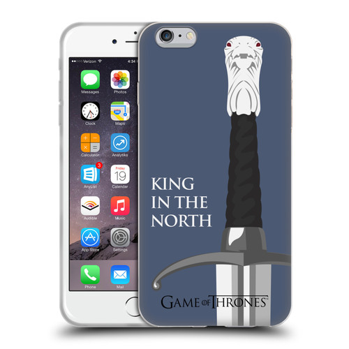 HBO Game of Thrones Graphics Longclaw King North Soft Gel Case for Apple iPhone 6 Plus / iPhone 6s Plus