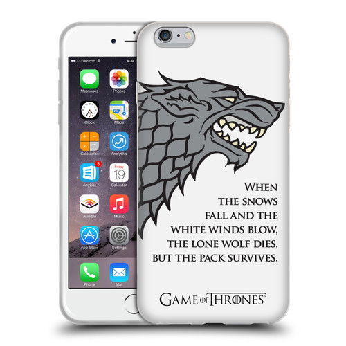 HBO Game of Thrones Graphics White Winds Soft Gel Case for Apple iPhone 6 Plus / iPhone 6s Plus